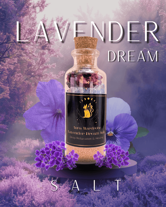 Lavender Dream Bath Salt with dried lavender and essential oils for deep relaxation and restful sleep